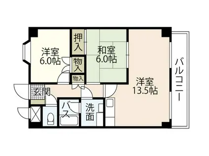 グレース古江(2LDK/3階)の間取り写真