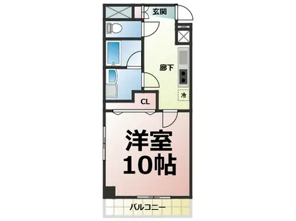 TINY GROVE(1K/10階)の間取り写真