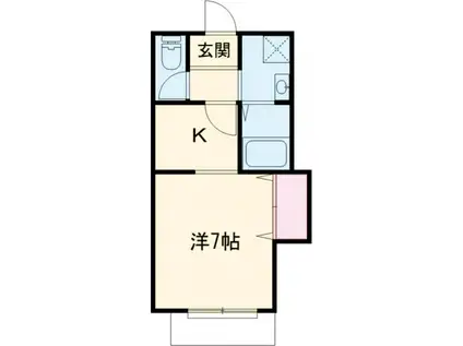 フェアリーヒロタ(1K/1階)の間取り写真