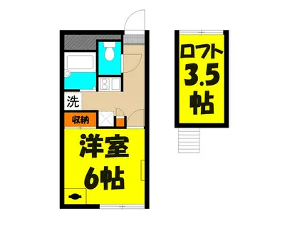 ソフィア(1K/1階)の間取り写真