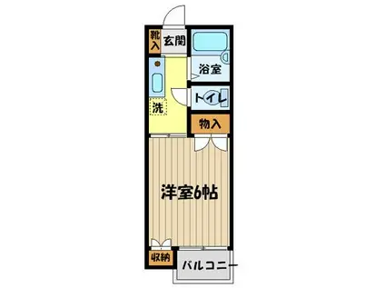 サリーダシティー(1K/1階)の間取り写真