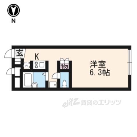 レオパレス千ーSENーⅠ(1K/1階)の間取り写真