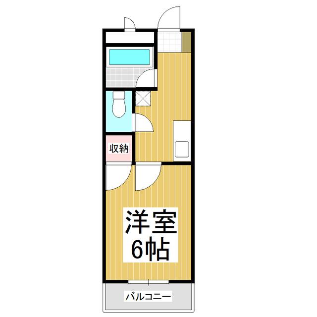 レジデンス923岡谷(1K/4階)の間取り写真