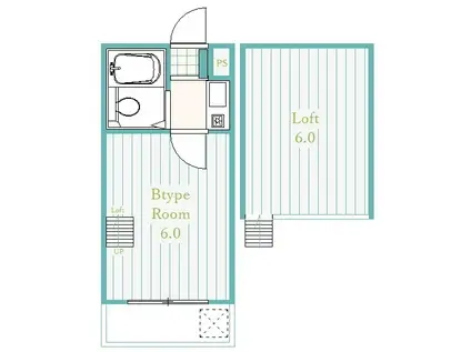 グリーンヒルズ柏(1K/1階)の間取り写真