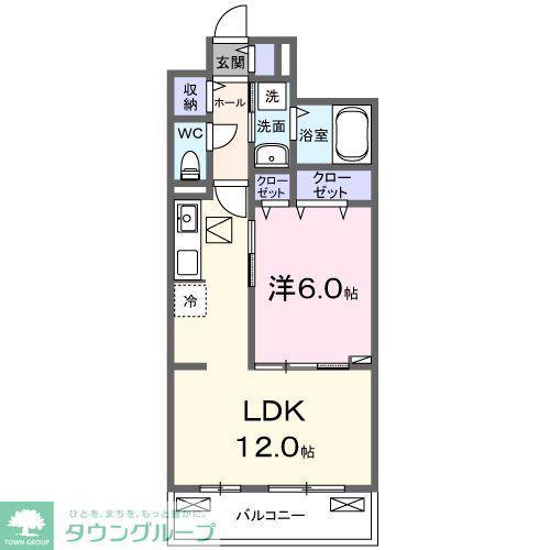 アウル吉祥寺南(1LDK/1階)の間取り写真