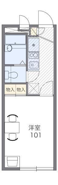 レオパレス一歩(1K/2階)の間取り写真