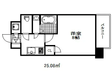 アーバングリーン兵庫ステーションフロント(1K/12階)の間取り写真