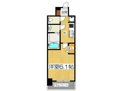 プレサンスTHE KYOTO 吉祥院(1K/7階)の間取り写真