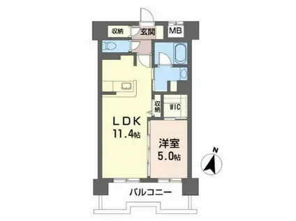 シャーメゾンステージ 広瀬通(1LDK/9階)の間取り写真