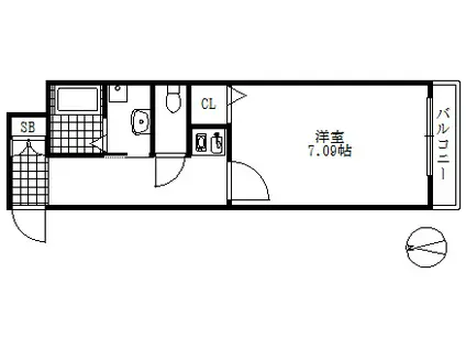 シティスパイア神戸元町2(1K/5階)の間取り写真