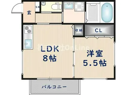 LAVIE LIBRE-K(1LDK/3階)の間取り写真