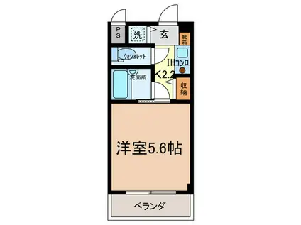 パインテール御影(1K/3階)の間取り写真