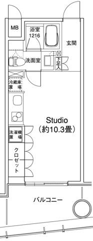 YOTSUYA RESIDENSE 四谷レジデンス(ワンルーム/9階)の間取り写真
