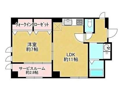 メゾン誠味(1SLDK/2階)の間取り写真