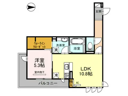ウィキペティア(1LDK/1階)の間取り写真