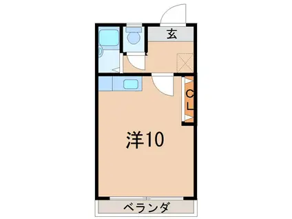武甚ビル(ワンルーム/3階)の間取り写真