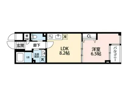プレールドゥーク成増II(1LDK/4階)の間取り写真