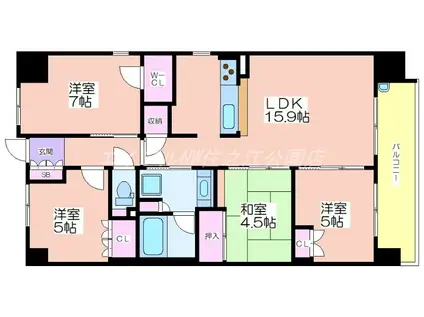 大阪ベイレジデンス(4LDK/11階)の間取り写真