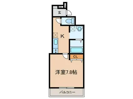 フジパレス阪急園田イーストV番館(1K/1階)の間取り写真