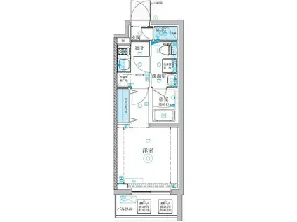 アルテシアン夙川(2DK/3階)の間取り写真