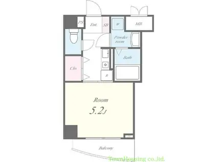 セトルオクサワ(1K/2階)の間取り写真