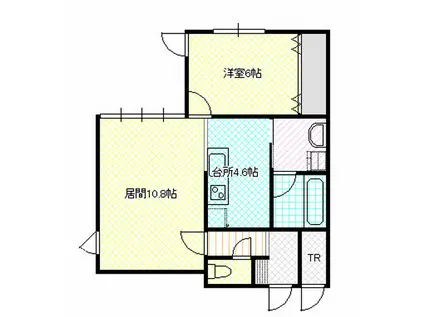 エトワール東光(1LDK/1階)の間取り写真