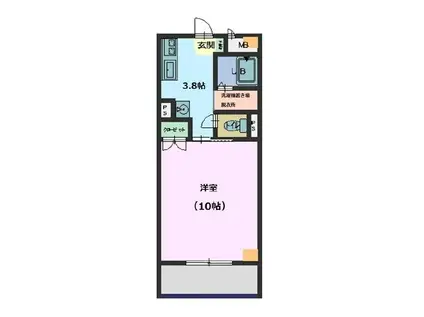 スターライトヒルズ(1K/2階)の間取り写真