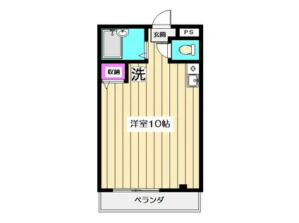 グランシャリオ白鷺(ワンルーム/4階)の間取り写真