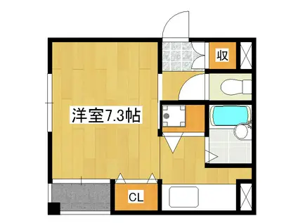 グラッド御陵(1K/2階)の間取り写真