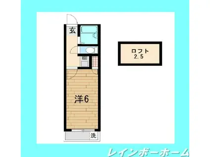 シティビレッジ緑町(1K/2階)の間取り写真