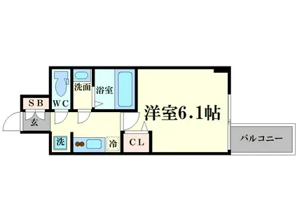 ファステート大阪ドームライズ(1K/5階)の間取り写真