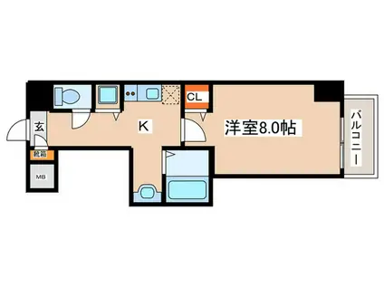 DORF KAMIMAEZU(1K/4階)の間取り写真