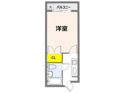 アッセンブル鋼管(1K/4階)の間取り写真