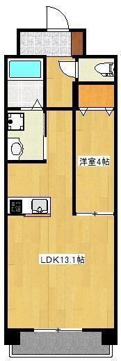 クロノス32小沢町(1LDK/4階)の間取り写真