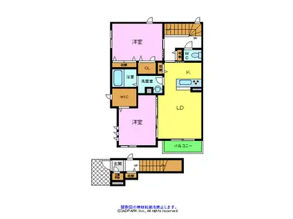 GROOVIN LIFE 匠(2LDK/2階)の間取り写真