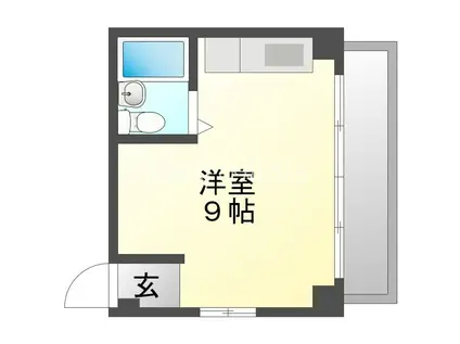 杉浦ビル(ワンルーム/3階)の間取り写真
