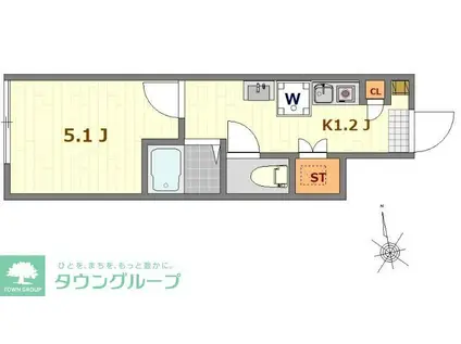 練馬区南大泉アパート(1K/1階)の間取り写真