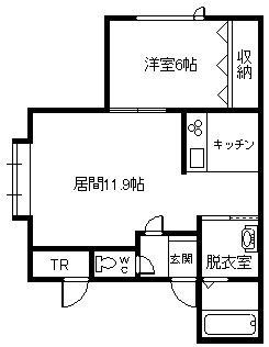 レーヴ春光(1LDK/2階)の間取り写真