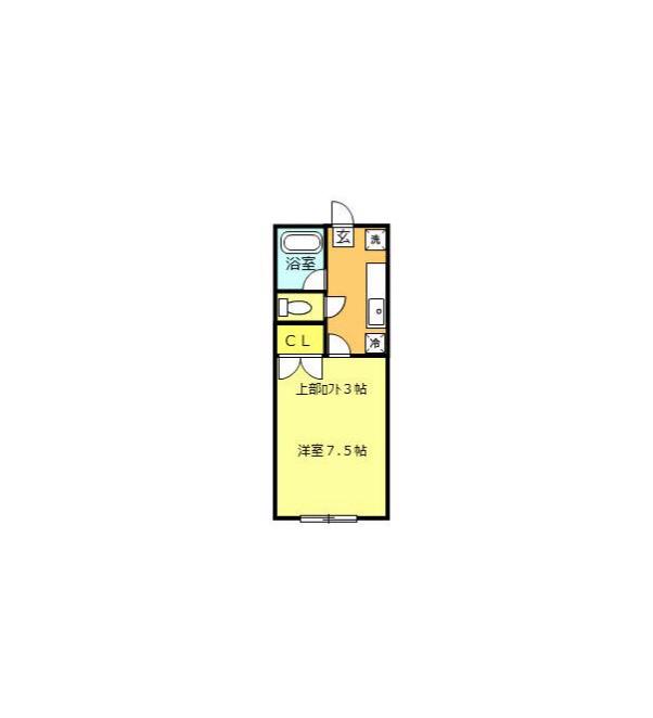 コーポサンパレス(1K/2階)の間取り写真