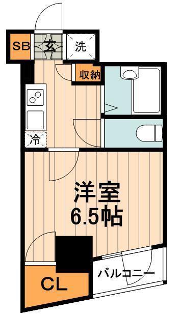 ドルチェ文京千駄木(1K/6階)の間取り写真