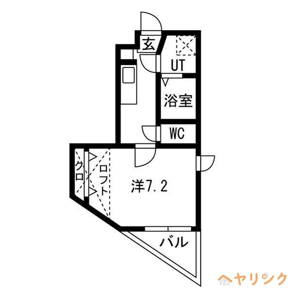 コンフォート上社(1K/2階)の間取り写真