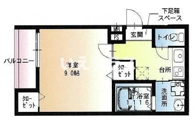 フジパレス兵庫須佐野II番館(1K/3階)の間取り写真