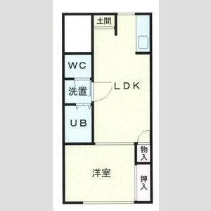 イーストコート桶川(1LDK/4階)の間取り写真