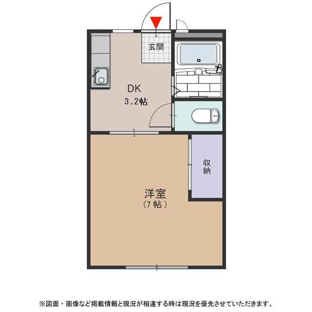 天美参番館(1K/2階)の間取り写真