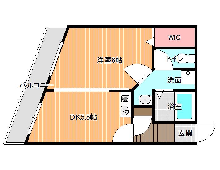 コンチェルト(1DK/1階)の間取り写真