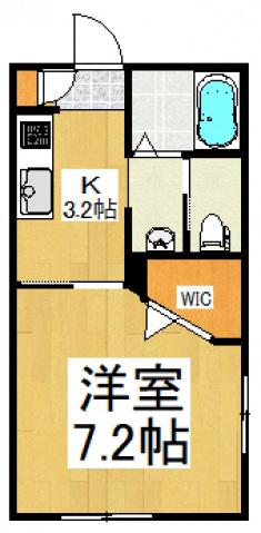 CEST LA VIE E(1K/2階)の間取り写真