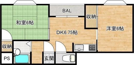 第3タナックマンション(2DK/3階)の間取り写真