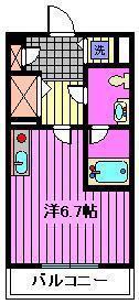 サンセール与野本町(ワンルーム/4階)の間取り写真