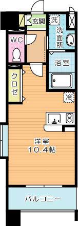 NEW SUN RIVER 15番館(ワンルーム/7階)の間取り写真