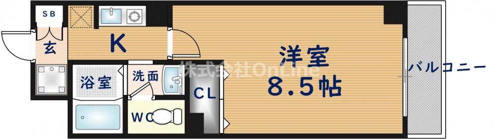 MPLAZA布施弐番館(1K/7階)の間取り写真